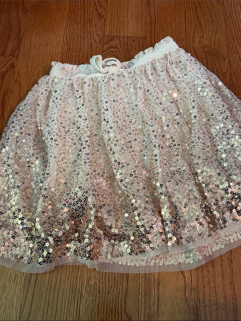 Cherokee Iridescent Sequin Tulle Skirt - Light Pink